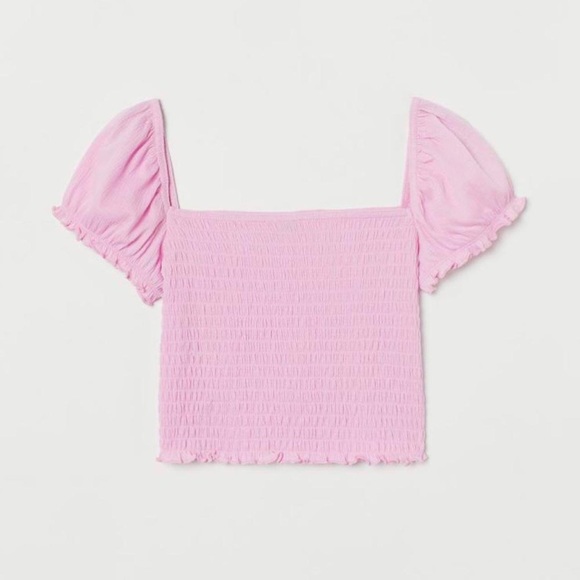 H&M Smocked Ruffle Crop Top - Picture 2 of 2